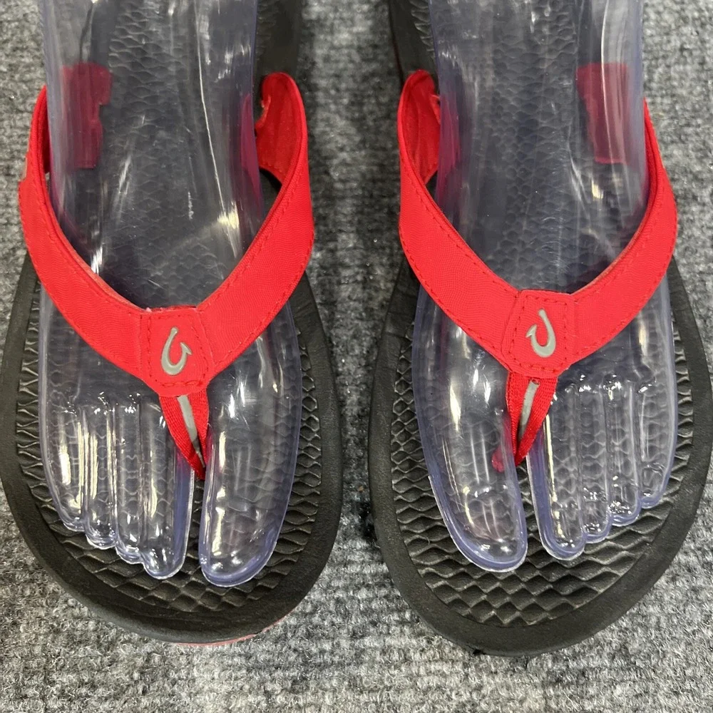 Olukai kia Wahine' Flip Flops Womens Sandals US 9 EUR 39 Red